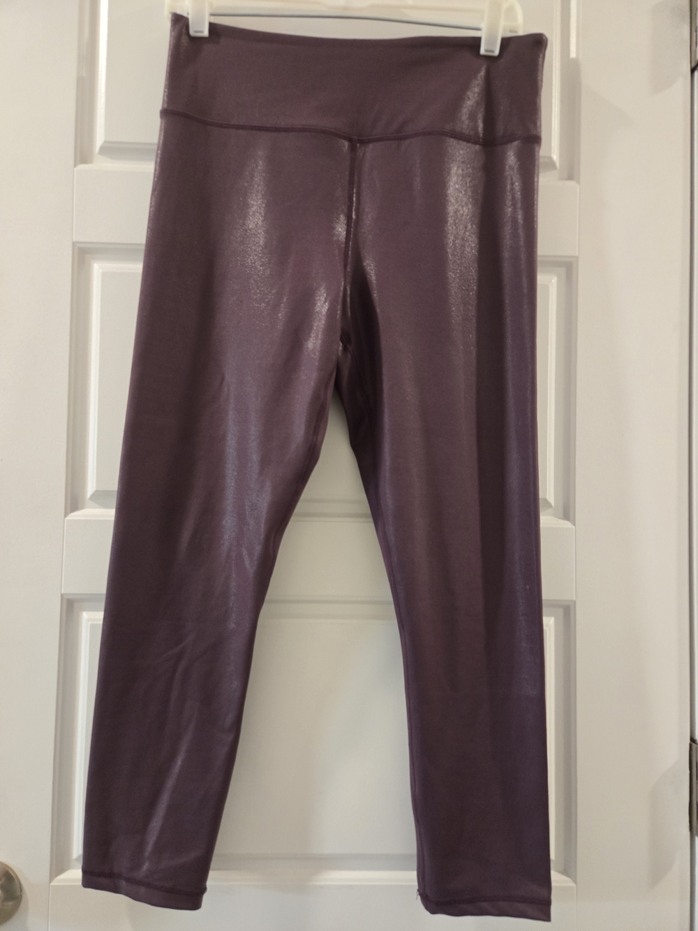 ZYIA Active Metallic Plum High-Waist Leggings